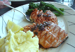 The grilled salmon at Anthony's At Point Defiance.