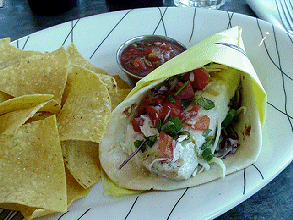 The fish taco at Anthony's At Point Defiance.