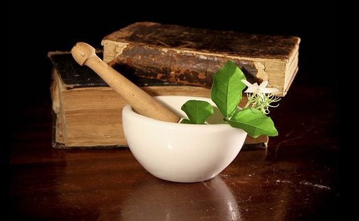 Alchemist's book and tools - image.