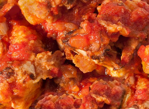 Breaded tomatoes.