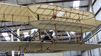 Wright Brothers replica plane.