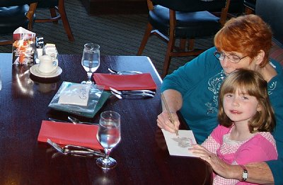 Our booth at Shenanigans restaurant in Tacoma.