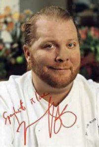 Italian chef Mario Batali - autographed photo.