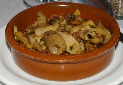 Mushrooms with Serrano Ham at Bilbao Spanish Restaurant & Tapas Bar Seattle Washington - photo.