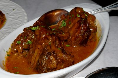 Braised ox tails at Bilbao Spanish Restaurant & Tapas Bar Seattle Washington - photo.