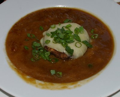 Irish Onion Soup from The Copper Hog restaurant in Bellingham, Washington.