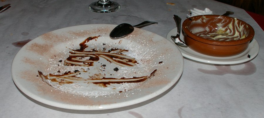 Dessert plate and bowl from Bilbao Spanish Restaurant & Tapas Bar - photo.