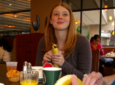Vanessa stops in for breakfast - photo.
