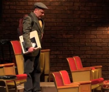 Wayne Wellacre (Stephen Hondo) in Inspecting Carol at Seattle Rep. Photo by Chris Bennion.