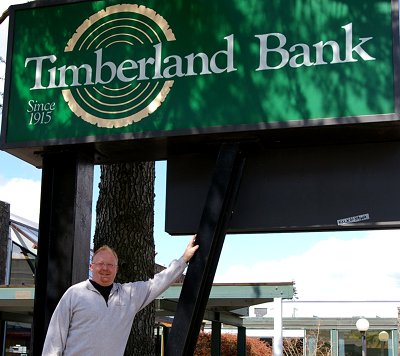 Dave Lewis and Timberland Bank in Hoquiam.