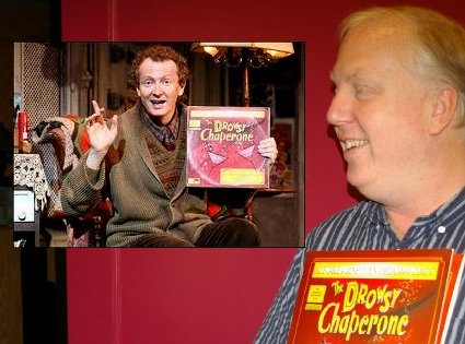 Jon Douglas Rake who directed and starred in The Drowsy Chaperone - insert is of author of the play - photo.