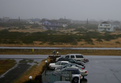 The view across the spit of land occupied by a few homes and Mariner Village - Ocean Shores Washington Adventure.
