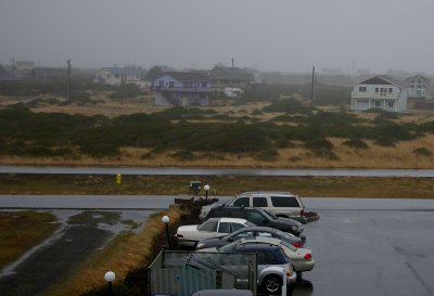 The view across the spit of land occupied by a few homes and Mariner Village - Ocean Shores Washington Adventure.