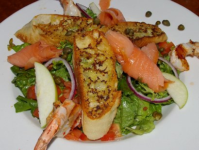 The seafood passion salad from the Chanterelle in Edmonds, Washington.