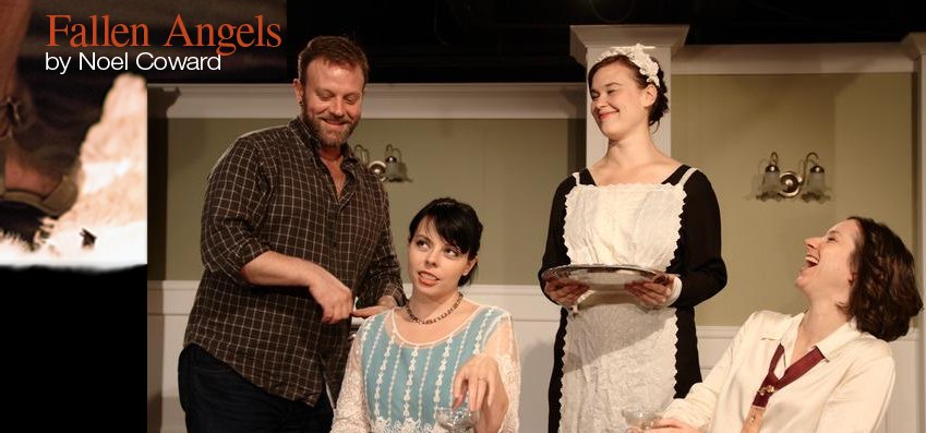 Director Corey McDaniel, and actors Sara Trowbridge, Erin Stewart, and Marianna de Fazio at the PR photo shoot for Fallen Angels. Photo by Dave Hastings.