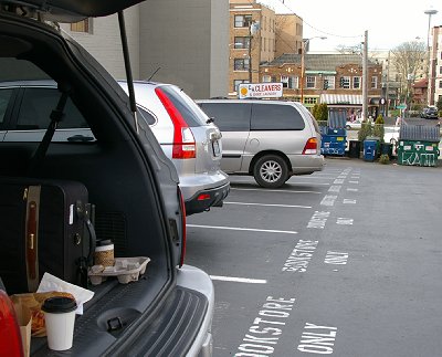 Tailgating at Half-Price Books.