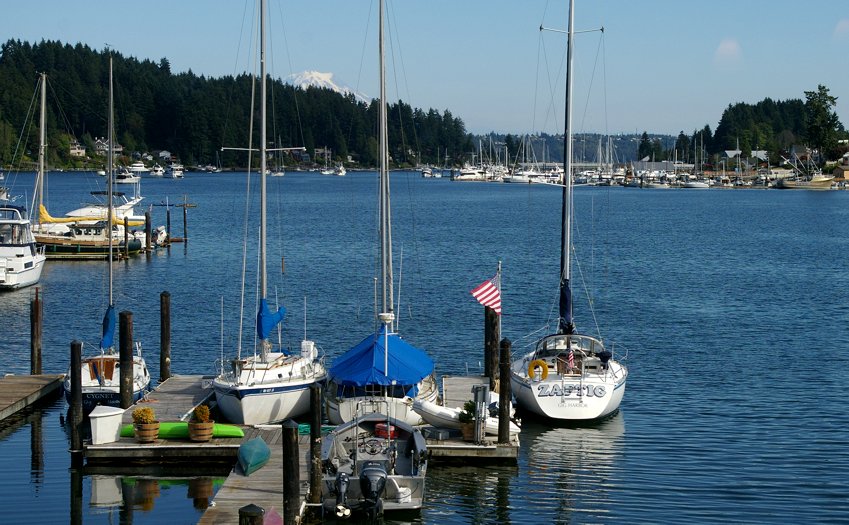 The view from the MarketPlace Grille in Gig Harbor, Washington.