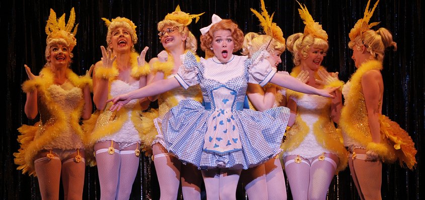 Miss Adelaide (Billie Wildrick) and the Female Ensemble - Photo Credit: Chris Bennion.