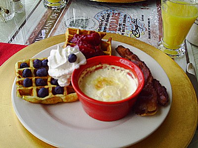 The baked egg breakfast at The Queen of the Valey County Inn in La Conner, Washington - photo.