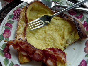 Dutch Babies served for breakfast at the Queen of the Valley Inn.