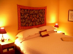 The India Room at the Queen of the Valley Bed and Breakfast.