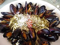 Beautiful plating of mussels at the Dolce Plate.