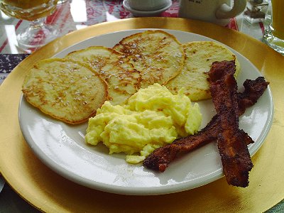 Cottage cheese Pancakes at The Queen of the Valley.