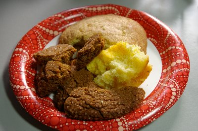 Cookies and Polenta Cake with lime from the Farm to Market Bakery in Edison, Washington - photo.