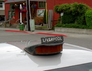 Nasty Jack's Antiques and Taxi Signs.