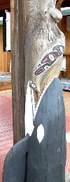 Native American artwork in downtown La Conner.