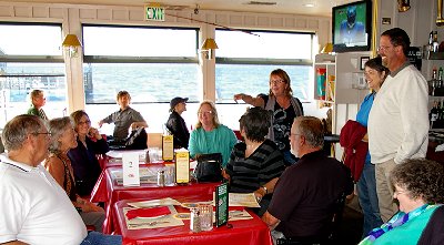 The bar at Salty's Restaurant in Redondo, Washington.