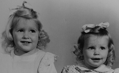 The first Harrington sisters: Pat and Peggy.