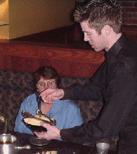 Sean presents the ingredients of for our meal.