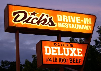Dick's Drive-in Restaurant on Broadway in Seattle, Washington.