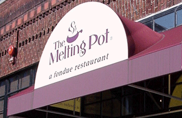 Melting Pot sign in downtown Tacoma.