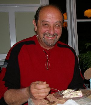 Donn Irwin enjoying the meal at The Villas Bed and Breakfast Tacoma, Washington - Photo.