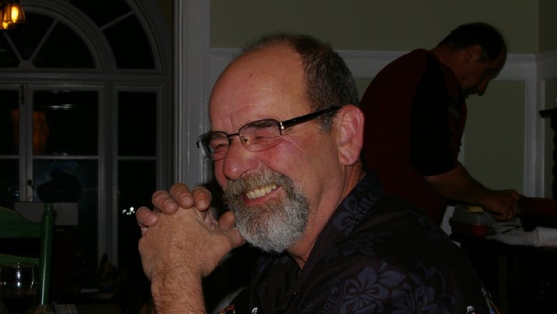 Randy Lord enjoying the dinner and friendship from The Villa Bed and Breakfast in Tacoma, Washington - photo.