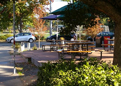Cal Anderson Park across the street from the Oddfellows Café and Bar in Seattle.