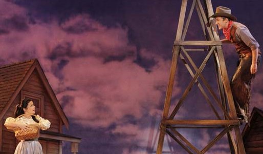 Laurey (Alexandra Zorn) and Curly (Eric Ankrim) in Rodgers & Hammersteins Oklahoma! at The 5th Avenue Theatre. Photo by Chris Bennion