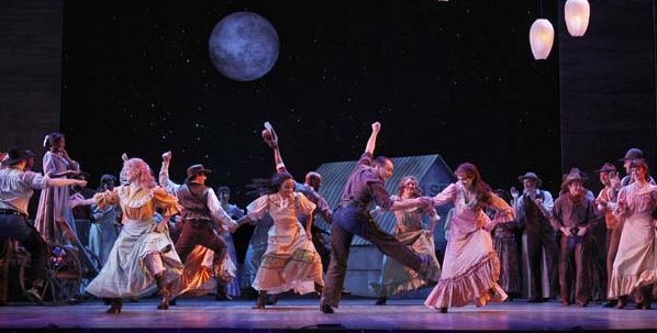 The cast of Rodgers & Hammersteins Oklahoma! at The 5th Avenue Theatre. Photo by Chris Bennion