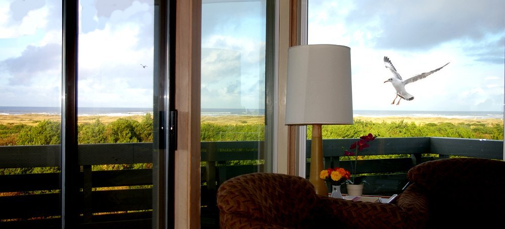 Our living room and view of The Grey Gull condo in Ocean Shores - image.