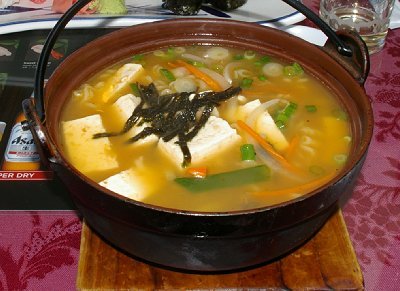 Tofu ramen soup at Fuji Restaurant in Olympia, Washington.