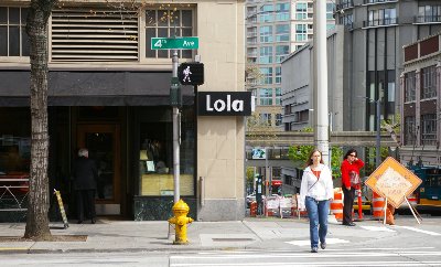 Just down the street from the Warwick Hotel in Seattle is Lola, a great restaurant.