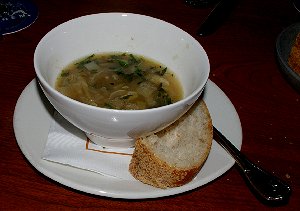 The six onion soup at Seattle's Palace Kitchen was wonderful.