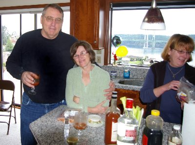 Friends providing a birthday breakfast brunch in Tacoma, Washington - Photo.