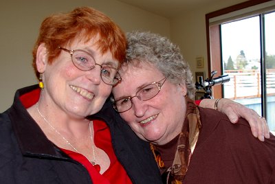 Sisters Peg Doman and Pat Nelson in Tacoma, Washington - Photo.