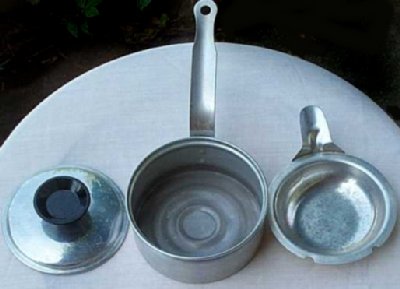 An antique egg poacher from the 1970s.