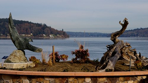 View of art and Quartermaster Harbor on Vashon Island - image