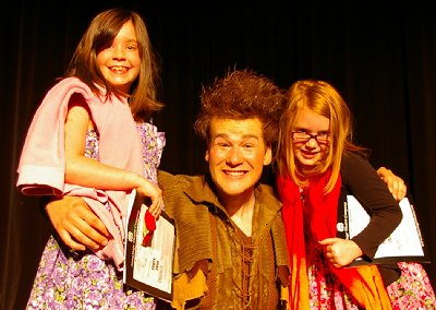 Eddie Carroll as Peter Pan in the musical Peter Pan at the Sumner Performing Arts Center in Sumner, Washington.
