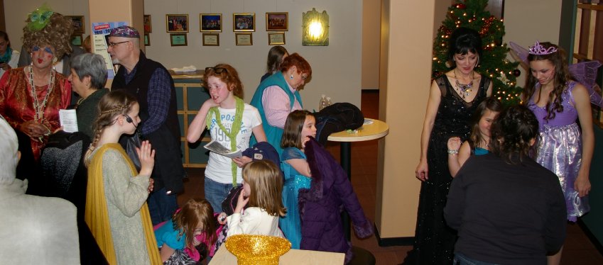 The lobby following the Sleeping Beauty Panto at the CenterStage Theatre in Federal Way, Washington.